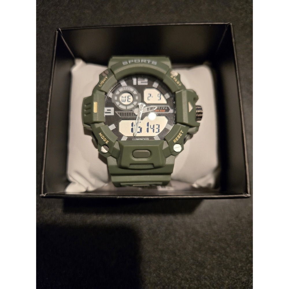 Invicta Activa Sport Watch Green Analog Digital WR50M New Box